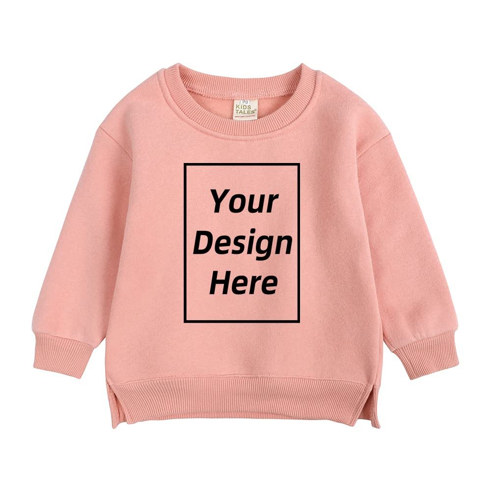 Kids Tales Boys Girls Custom Sweatshirt Add Your Own Text Design Cotton Pullover Kids Brushed Fleece Personalized Shirt Tops