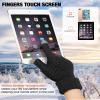 Geyoga 2 Pairs Women's Winter Touch Screen Gloves Soft Warm Fleece Lined Knit Elastic Cuff Winter Texting Gloves(Black, Coffee) view 3