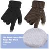Geyoga 2 Pairs Women's Winter Touch Screen Gloves Soft Warm Fleece Lined Knit Elastic Cuff Winter Texting Gloves(Black, Coffee) view 4