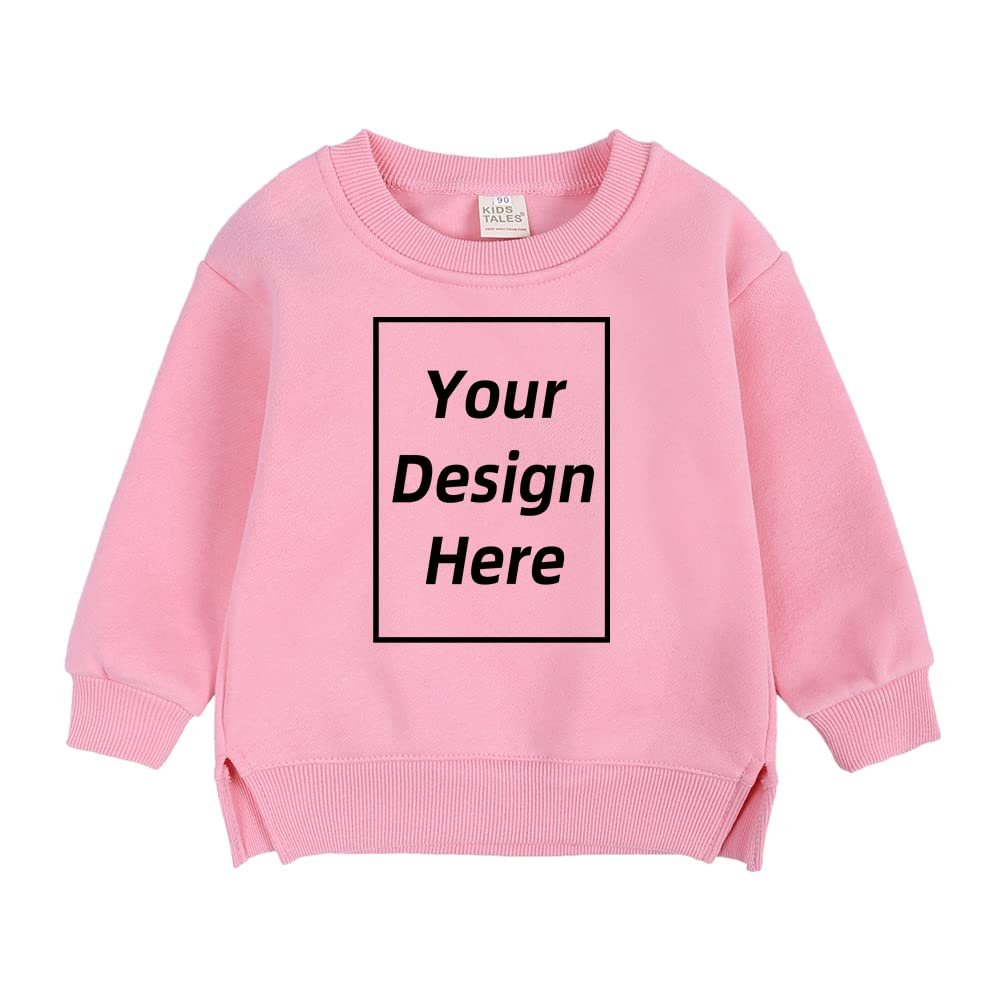 Kids Tales Boys Girls Custom Sweatshirt Add Your Own Text Design Cotton Pullover Kids Brushed Fleece Personalized Shirt Tops