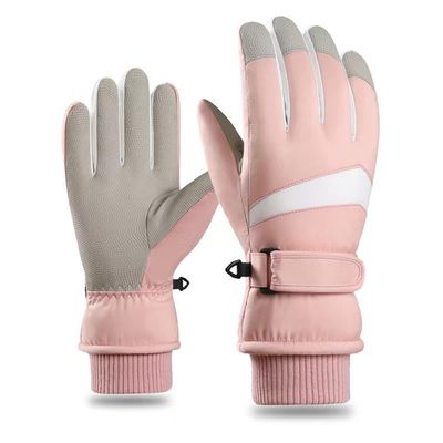 CLAPE Winter Warm Gloves,Thermal Ski & Snow Gloves Non-Slip Freezer Gloves for Outdoor Driving Cycling Gloves, Pink(M)