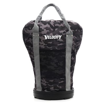 Velocity Heavy Duty Multipurpose Ball Bag with Durable Bottom - Holds up to 60-72 Balls - Ideal for Lacrosse, Baseball, Pickleball, Tennis & More, Black Camo