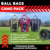 Velocity Heavy Duty Multipurpose Ball Bag with Durable Bottom - Holds up to 60-72 Balls - Ideal for Lacrosse, Baseball, Pickleball, Tennis & More, Black Camo view 2