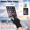 Geyoga 2 Pairs Women's Winter Touch Screen Gloves Soft Warm Fleece Lined Knit Elastic Cuff Winter Texting Gloves(Black, Caramel Color) view 4