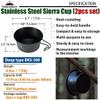 CAMPINGMOON 2pcs Set Stainless Steel Deep Type Camping Sierra Cup 15oz, 450ml Black BKS-360-2P view 2