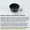 CAMPINGMOON 2pcs Set Stainless Steel Deep Type Camping Sierra Cup 15oz, 450ml Black BKS-360-2P view 3