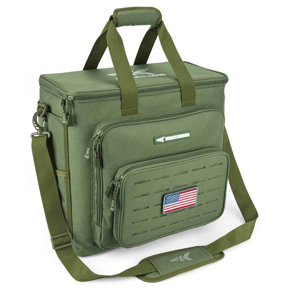 KastKing Karryall Tackle Bags for Saltwater or Freshwater Fishing - Water Resistant Material - Gear Storage - Large Green