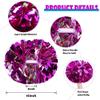 Hooshing 2PCS Hot Pink Pom Poms Cheerleading Iridescent Cheer Pompoms with Baton Handle for Kids Girls School Sports Team Spirit Games Cheering view 2