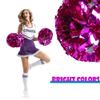Hooshing 2PCS Hot Pink Pom Poms Cheerleading Iridescent Cheer Pompoms with Baton Handle for Kids Girls School Sports Team Spirit Games Cheering view 4