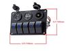 5 Gang Rocker Toggle Switch Panel Aluminum Waterproof Led Car Truck Marine Boat RV Camper Digital Voltmeter Display Dual USB Volt Socket 12V 24V view 3