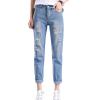 Maiyifu-GJ Ripped Jeans for Women Mid Waisted Skinny Straight Destroyed Denim Pants Slim Fit Distressed Stretch Jean Trouser (Light Blue,28) view 1