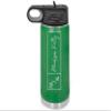 Personalized Water Bottles/Straw Vacuum Insulated Water Bottle Stainless Steel Sports Water Bottle 40 oz Green view 1