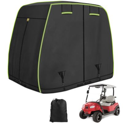 Golf Cart Covers 4 Passenger Fits for EZGO, Club Car, Yamaha Golf Cart, 420D Oxford Waterproof Golf Cart Covers with Reflective Strips, For Outdoor Windproof, Dustproof Golf Cart Cover 2/4 Passenger