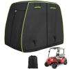 Golf Cart Covers 4 Passenger Fits for EZGO, Club Car, Yamaha Golf Cart, 420D Oxford Waterproof Golf Cart Covers with Reflective Strips, For Outdoor Windproof, Dustproof Golf Cart Cover 2/4 Passenger view 1