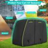 Golf Cart Covers 4 Passenger Fits for EZGO, Club Car, Yamaha Golf Cart, 420D Oxford Waterproof Golf Cart Covers with Reflective Strips, For Outdoor Windproof, Dustproof Golf Cart Cover 2/4 Passenger view 4