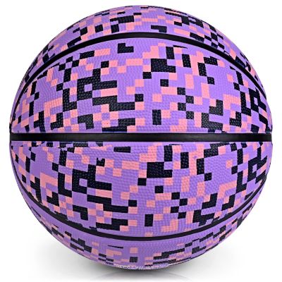 PECOGO Official Rubber Basketball 27.5" 29.5" Outdoor Indoor Mens Basketball Ball Size 5 Size 7 for Kids Youth Teen Boys and Girls Gift Ideas(Without Pump)