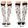 Wusikd Rooster Chicken Compression Socks for Women and Men Circulation Butterfly Long Socks for Athletic Running 1 view 2