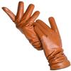 Yeuyyben Women's Sheepskin Gloves Winter Warm Plus Short Thin Driving Women's Leather Gloves Mustard Standard 6.5 view 1