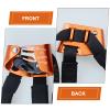 S.E.PEAK Foot Ascender Upgraded Foot Riser 140kgs Strong Rappelling Gear Equipment for Rock Climbing Tree Arborist, Climbing Rescue Caving, Mountaineering, 8~13MM Rope, Right Foot, 4kN, Orange view 2
