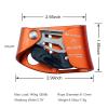 S.E.PEAK Foot Ascender Upgraded Foot Riser 140kgs Strong Rappelling Gear Equipment for Rock Climbing Tree Arborist, Climbing Rescue Caving, Mountaineering, 8~13MM Rope, Right Foot, 4kN, Orange view 4