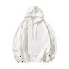 JEsilunmaMY Casual Sweatshirt for Men Fall Button Long Sleeve Sport Drawstring Hoodies Solid Color Pullover Tops with Pocket (White,3X-Large) view 1