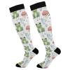 Wusikd Frog Mushrooms Compression Socks for Women and Men Circulation Long Socks for Athletic Running 1 view 1