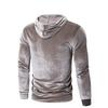 JEsilunmaMY Casual Fleece Hoodies for Men Long Sleeve Drawstring Pullovers with Pocket Solid Color Sports Outdoor Jumper Tops (Silver,Medium) view 2