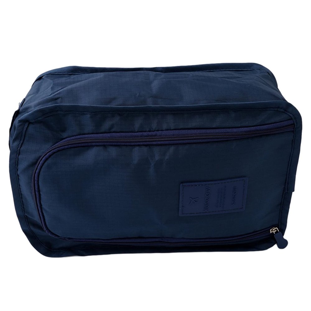 Ellylian Travel Shoe Bags Foldable Waterproof Nylon with Zipper for Men & Women,Dark Blue