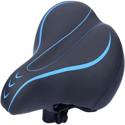 BUZZNN Bike Saddles, Comfortable Bicycle Seat - Wide Bike Seat Cushion for Women and Men, Waterproof Leather Bike Saddle, Perfect for Road Mountain Bikes
