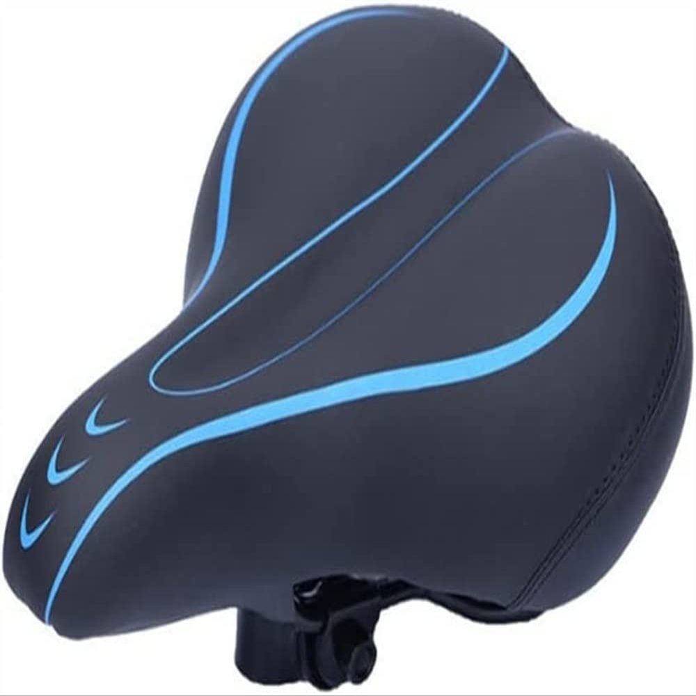 BUZZNN Bike Saddles, Comfortable Bicycle Seat - Wide Bike Seat Cushion for Women and Men, Waterproof Leather Bike Saddle, Perfect for Road Mountain Bikes