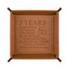 3 Years Marriage Anniversary Gift for Couple, Engraved Leather Valet Tray Gift For Husband From Wife, Happy 3rd Anniversary Presents for Him for Her, Leather Storage & Organization Jewelry Trays view 1
