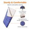 Amazon Basics 30F Cool Weather Sleeping Bag for Adults, Warm and Comfortable, Compact Lightweight, 75" x 33", Blue view 2