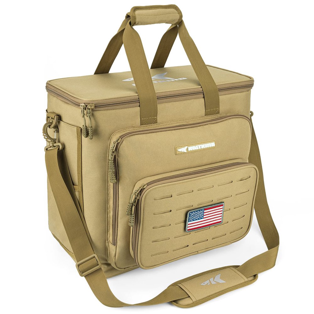 KastKing Karryall Fishing Tackle Bags for Saltwater or Freshwater Fishing - Water Resistant Material - Fishing Gear Storage - Large Khaki