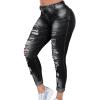 Maiyifu-GJ Women's Ripped Mid Rise Stretch Jeans Distressed Skinny Boyfriend Denim Pants Slim Fit Destroyed Butt Lifting Jean (Dark Grey,5X-Large) view 1