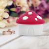 Cabilock Box Organizers Delicate Organizer Wedding Party Anniversary and Keepsake Container Display Trinket Flannal Flannel Proposal Mushroom Schmuckschatulle Rings Single view 3
