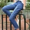 Maiyifu-GJ Ripped Jeans for Women Mid Waisted Skinny Straight Destroyed Denim Pants Slim Fit Distressed Stretch Jean Trouser (Dark Blue,27) view 4