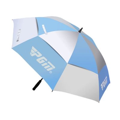OLINEW Golf Umbrella Double-layer Wear-resistant Rain-proof Sunscreen Fiberglass Outdoor Sports Automatic Manual Umbrella (automatic blue)