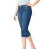 Maiyifu-GJ Women's Mid-Rise Casual 3/4 Jeans Stretch Slim Fit Cropped Denim Pants Slimming Jean Trousers Sweatpants (Blue,Large) view 1