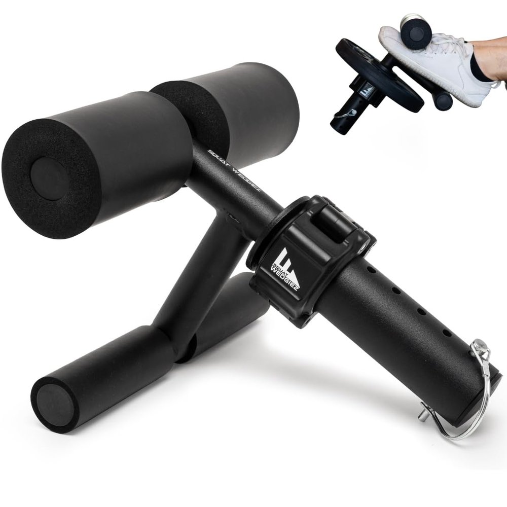 SquatWedgiez Versa Tib Bar for Knees Over Toes Training | Tibialis Trainer for Shin Splints and Knee Pain Relief |Tibialis Bar Home Gym Equipment | Fits 2" Plates and All Shoe Sizes for Women and Men
