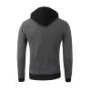 JEsilunmaMY Mens Slim Fit Hoodies Full Zip Long Sleeve Casual Sports Cardigan Sweatshirt Soft Cotton Outdoor Hooded Jackets (Dark Grey,Large) view 3