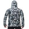 FISHEAL SPF 50 UV Sun Protection Long Sleeve Shirt with Face Mask Fishing Hooded Shirts for Men Thumb Holes Steel Gray view 3