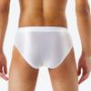 Daenrui Men Shiny Oil Silk Low Rise Pouch Underwear Elastic Bikini Briefs Swimwear Underpants Panties White Large view 4