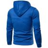 JEsilunmaMY Mens Solid Color Hoodies Fashion Long Sleeve Drawstring Sweatshirt with Pocket Slim Fit Lightweight Pullover Tops (Blue,XX-Large) view 2