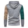 JEsilunmaMY Pullover Hoodies for Men Color Block Long Sleeve Sweatshirt with Pocket Slim Fit Drawstring Jumper Tunic Tops (Grey,XX-Large) view 2