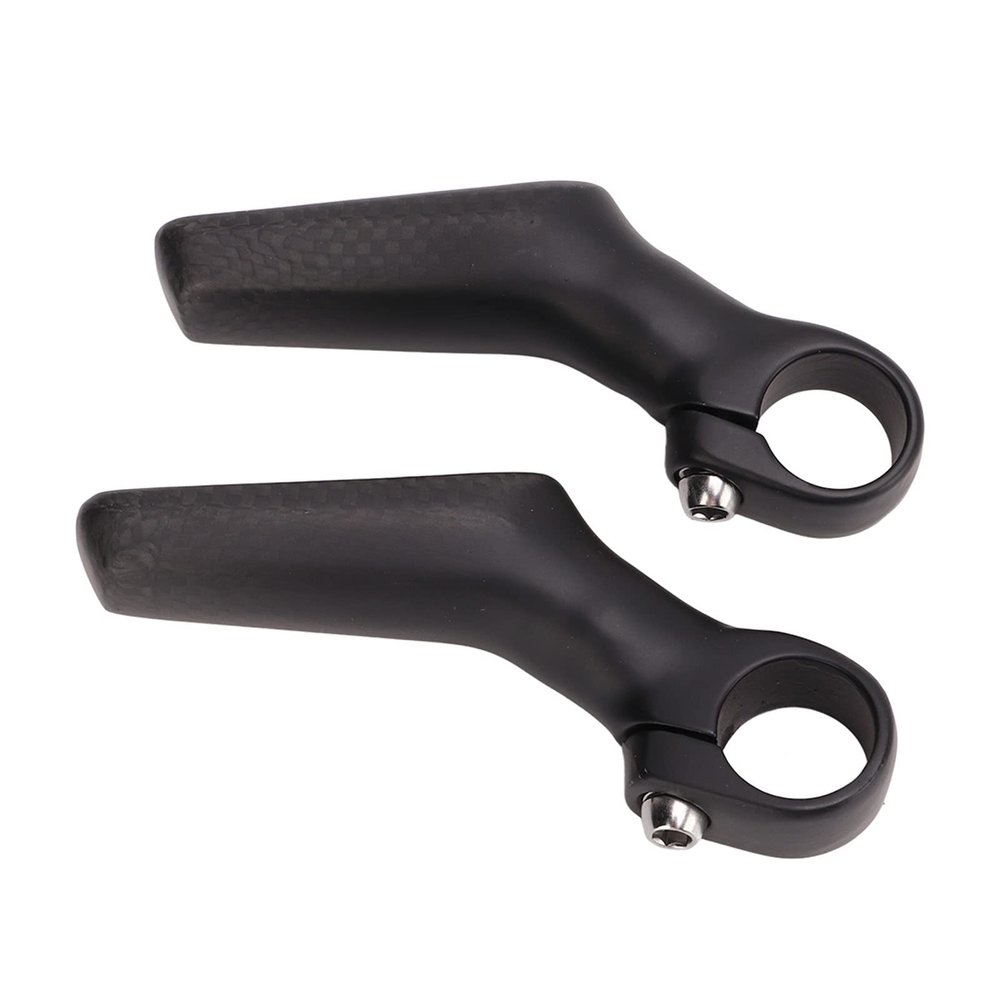 Pilipane 1 Pair Bikes Bar Ends Grips, Bikes Handlebar Grips, Carbon Fiber L Shape Ergonomic Road Aluminium Alloy Bikes Bar Ends for 22 2mm Bikes Handlebar(Matte), Bikes Handlebar Grips, 1 Pair Bicycl