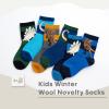 Lollisy Big Boys Wool Socks Kids Thick Winter Warm Socks Cartoon Thermal Crew Socks for Boys Dinosaurs 6 Pack Size 8-10 Years view 3
