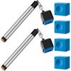 Meooeck 2 Pcs 2 in 1 Pool Cue Chalk Holder for Billiards, Portable Pool Snooker Chalk Holder, Non-Slip Billiard Cue Tip Pricker, Table Accessory
