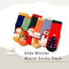 Lollisy Toddler Boys Winter Warm Crew Thermal Terry Socks - 6 Pack Christmas 4-6 Years view 3