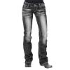 Women Mid Rise Stretch Boot Cut Jeans Retro Loose Fit Slimming Denim Pants Juniors Vintage Wide Leg Jean Trousers (Dark Grey,XX-Large) view 1