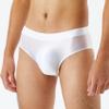 Daenrui Men Shiny Oil Silk Low Rise Pouch Underwear Elastic Bikini Briefs Swimwear Underpants Panties White XX-Large view 3
